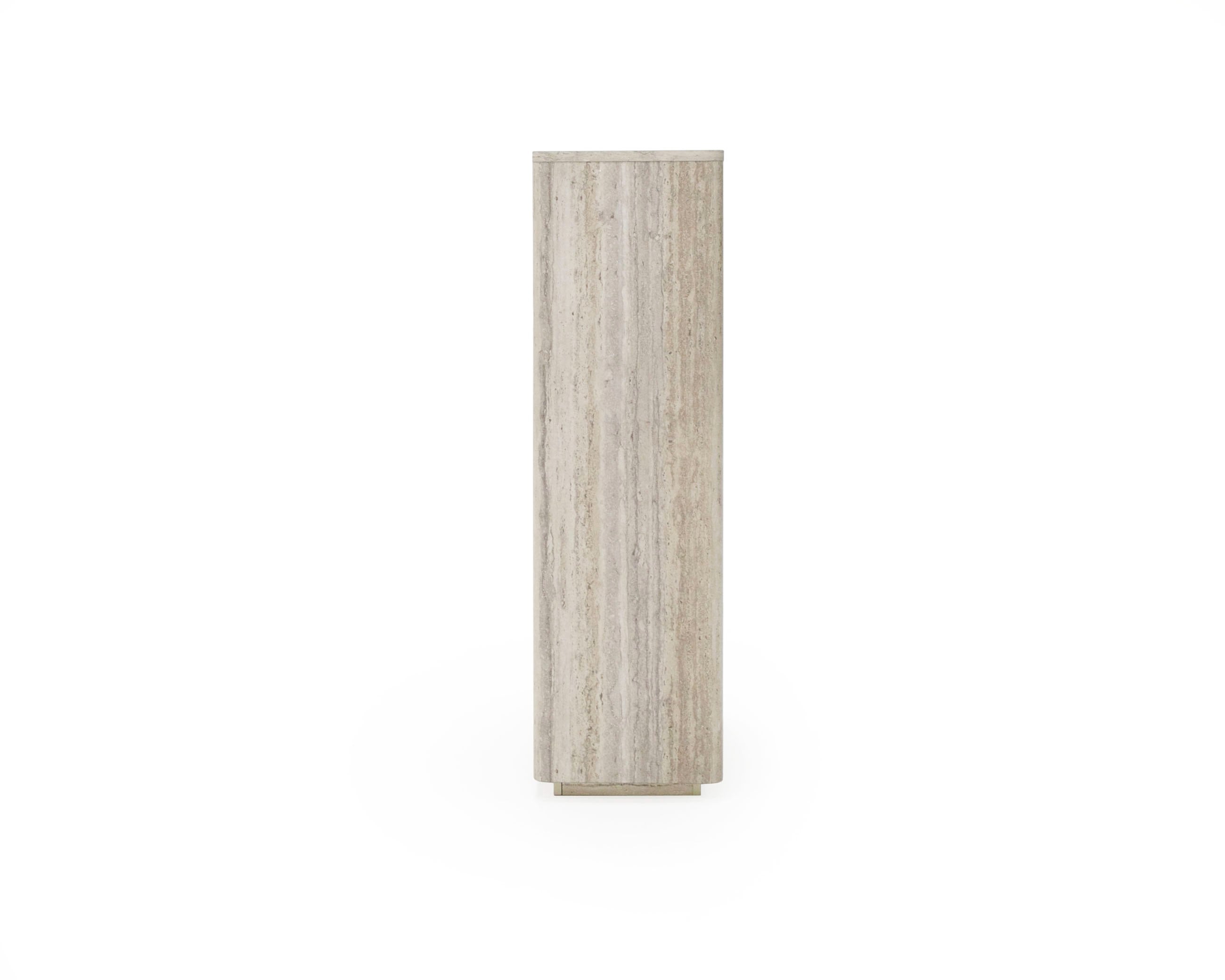 Nova Domus Roma - Modern Faux Travertine + Gold Bookcase
