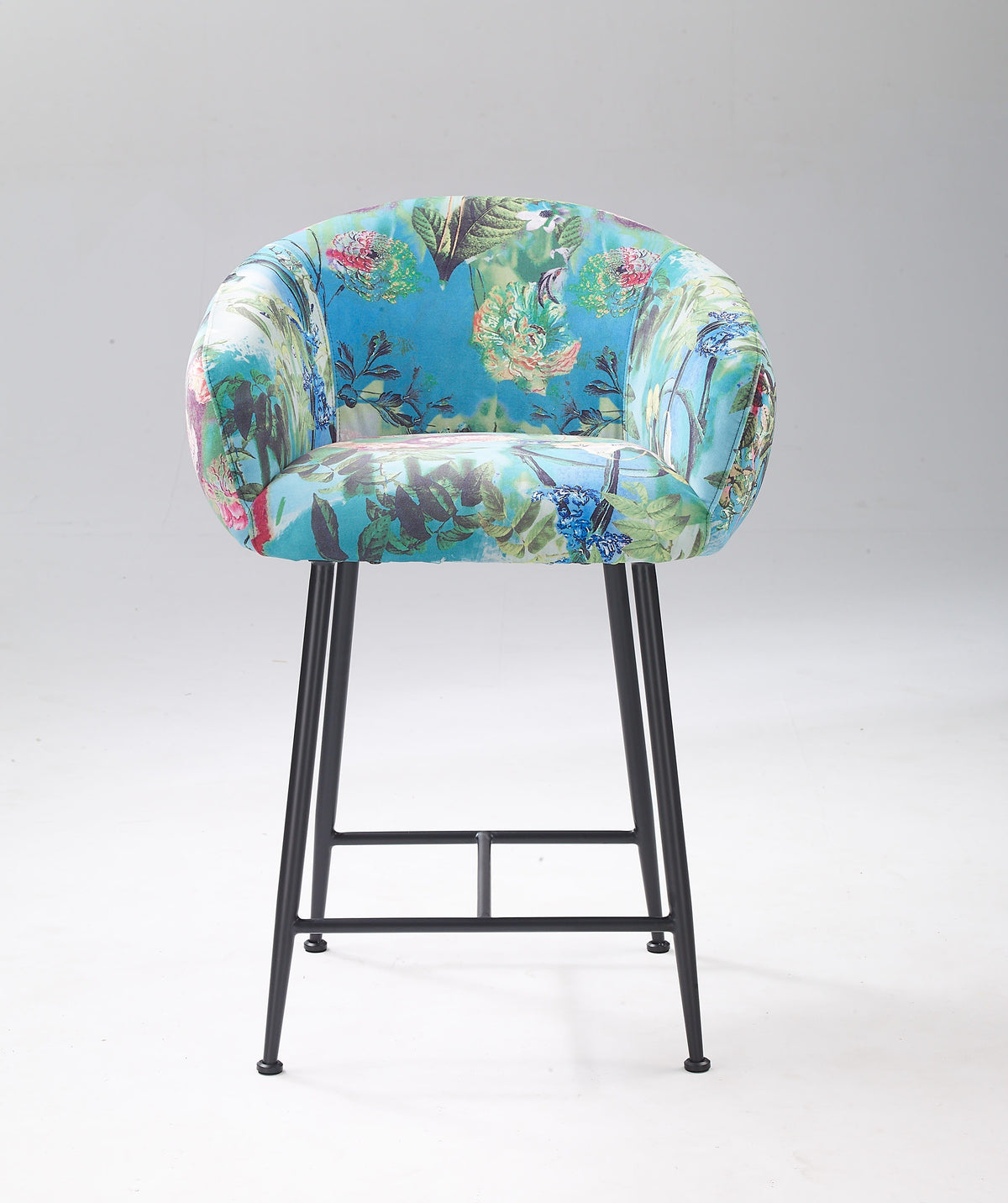 Roxann - Modern Counter Stool in Funky Velvet