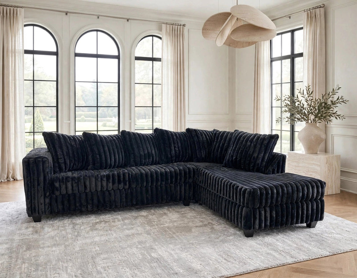 Onyx Line Corduroy Sectional