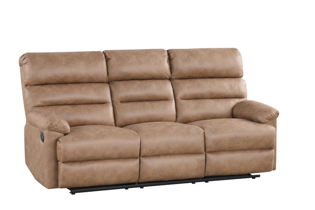 Cognac Sovereign Reclining Sofa, Loveseat & Chair Set - studio shot