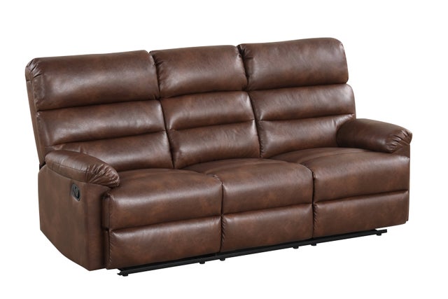 Cognac Sovereign Elite Reclining Sofa, Loveseat & Chair Set - studio shot