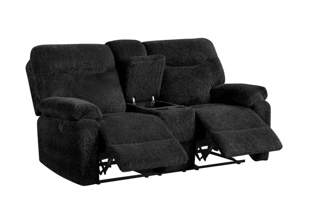 Noir Regent Elite Reclining Sofa, Loveseat & Chair Set - manufacturer photo