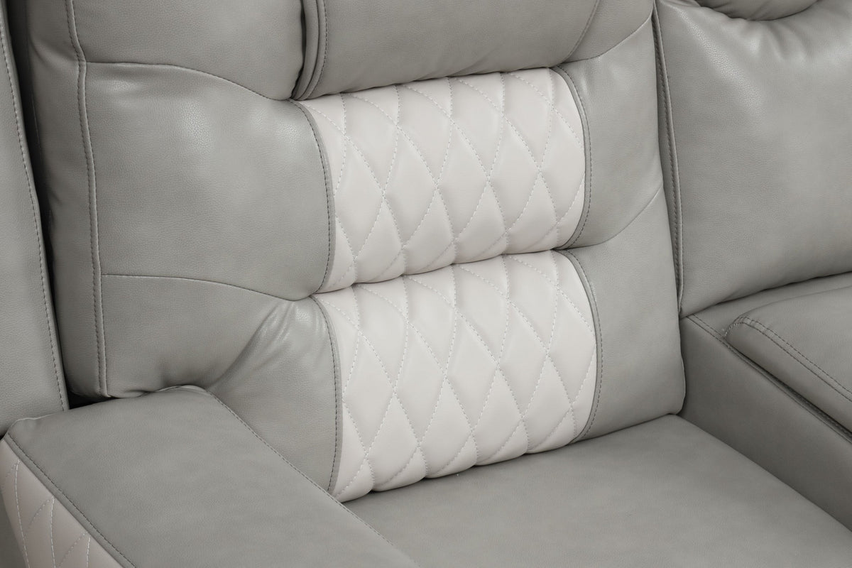 Jordon Gray/White Reclining Sectional