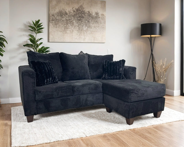 100-Black - Reversible Sectional