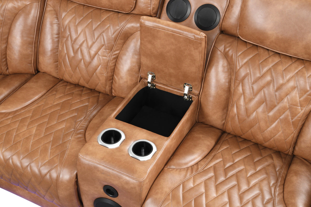 Barcelona Brown Power Reclining Sectional