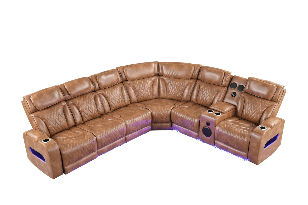 Barcelona Brown Power Reclining Sectional