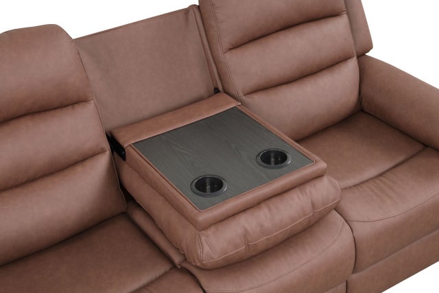Cognac Haven Reclining Sofa, Loveseat & Chair Set - manufacturer photo