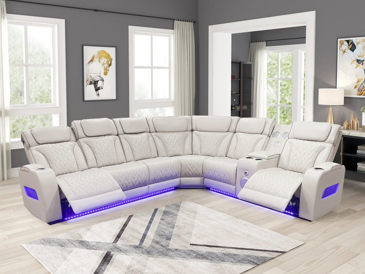 Barcelona Sand Power Reclining Sectional