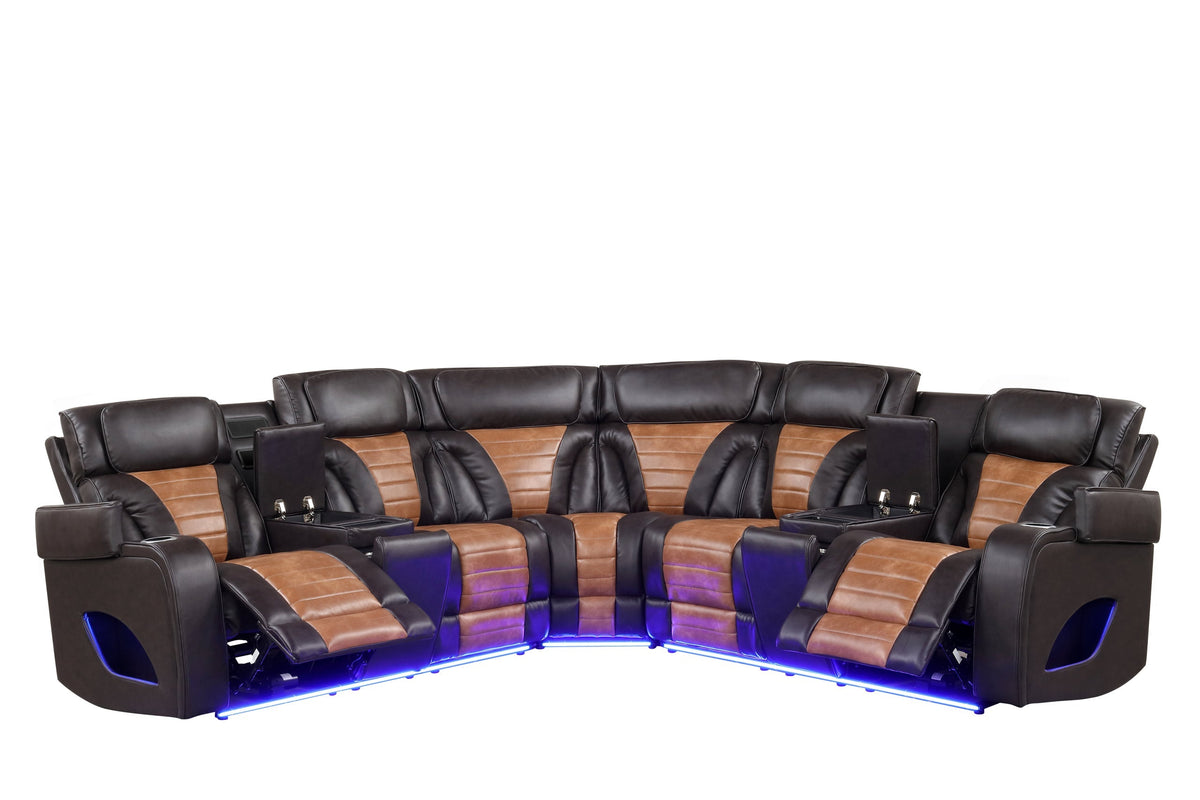 Ibiza Brown Power Reclining Sectional