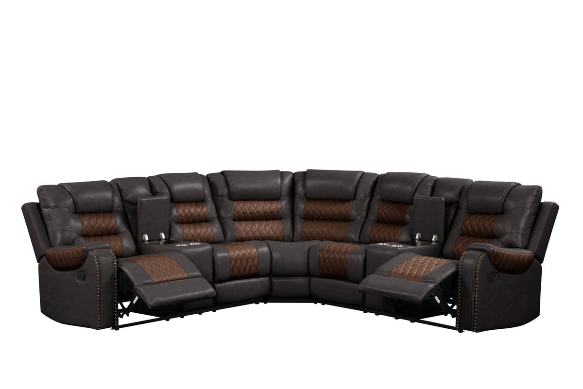 Graphite Noir Reclining Sectional