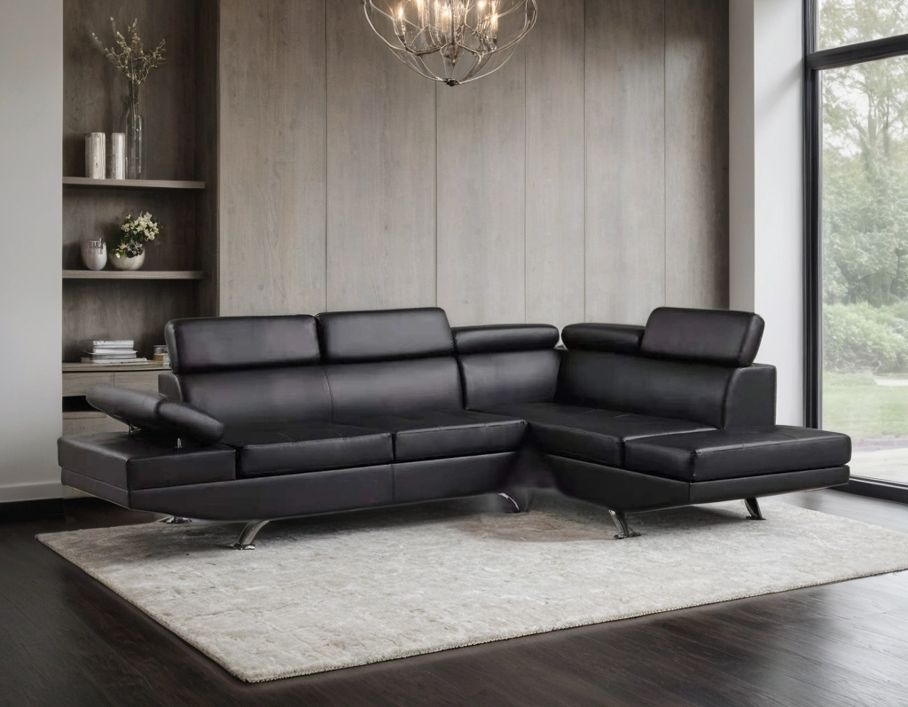 Moderno Black RAF Sectional