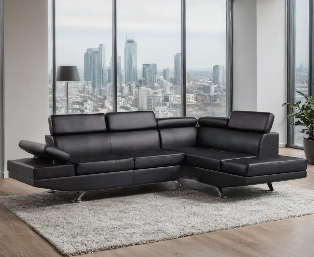 Moderno Black RAF Sectional