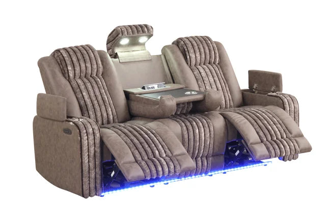 Charcoal Heritage Power Reclining Sofa, Loveseat & Chair Set - studio shot