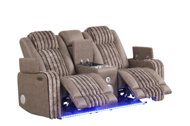 Charcoal Heritage Power Reclining Sofa, Loveseat & Chair Set - manufacturer photo