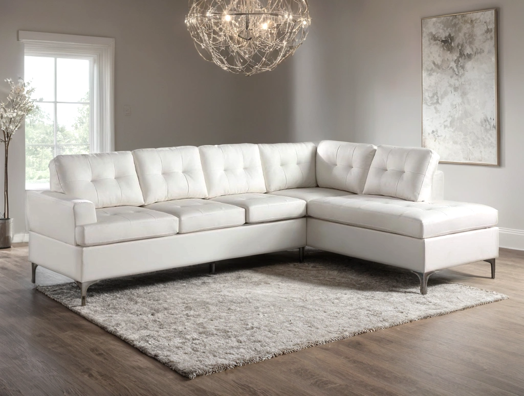 Vintage White Sectional