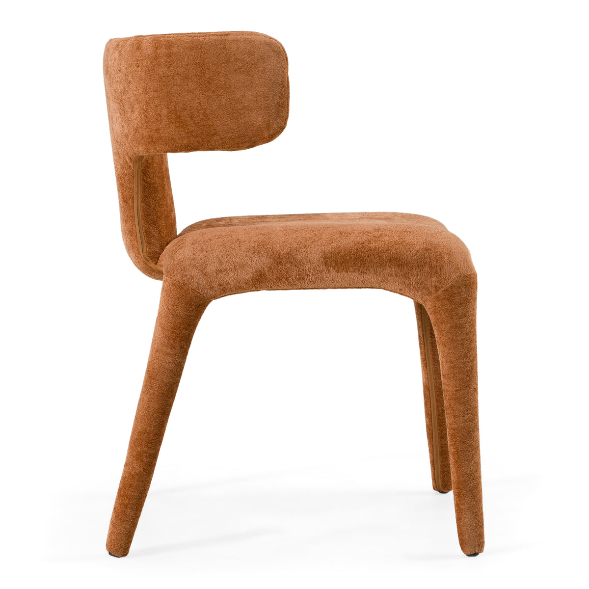 Saehee - Modern Rust Velvet Dining Chair - original 2