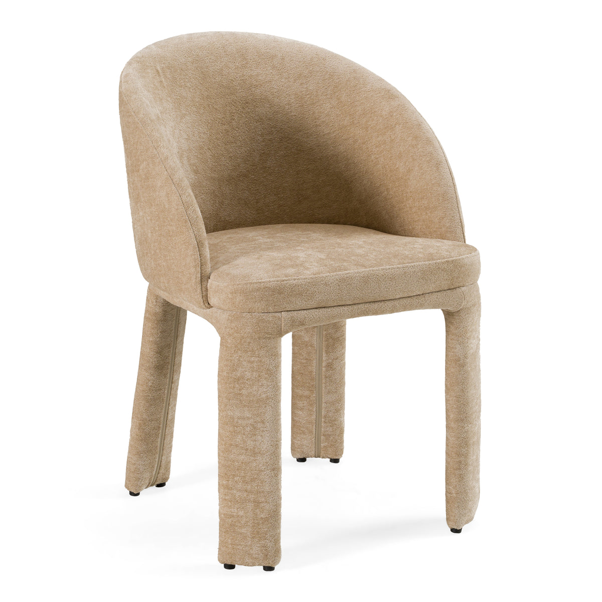Sarkis - Modern Beige Velvet Dining Chair - original 1