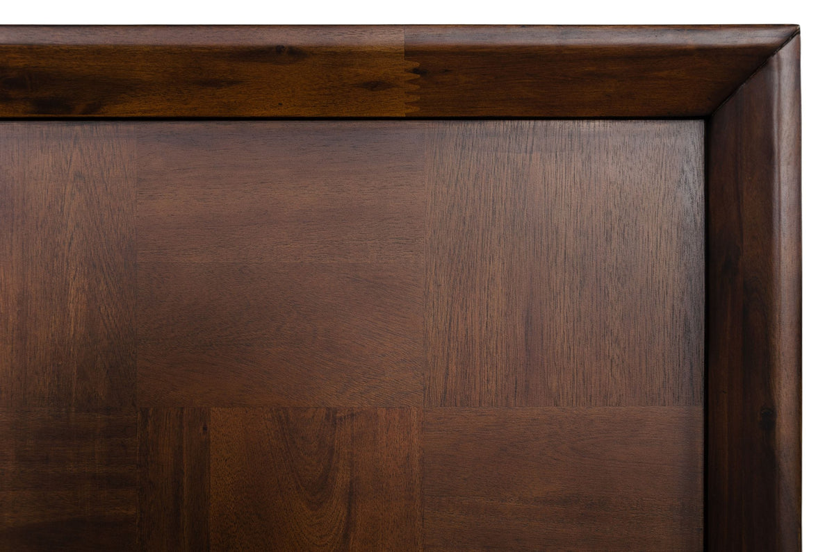 Shane - Modern Acacia & Brass Bed