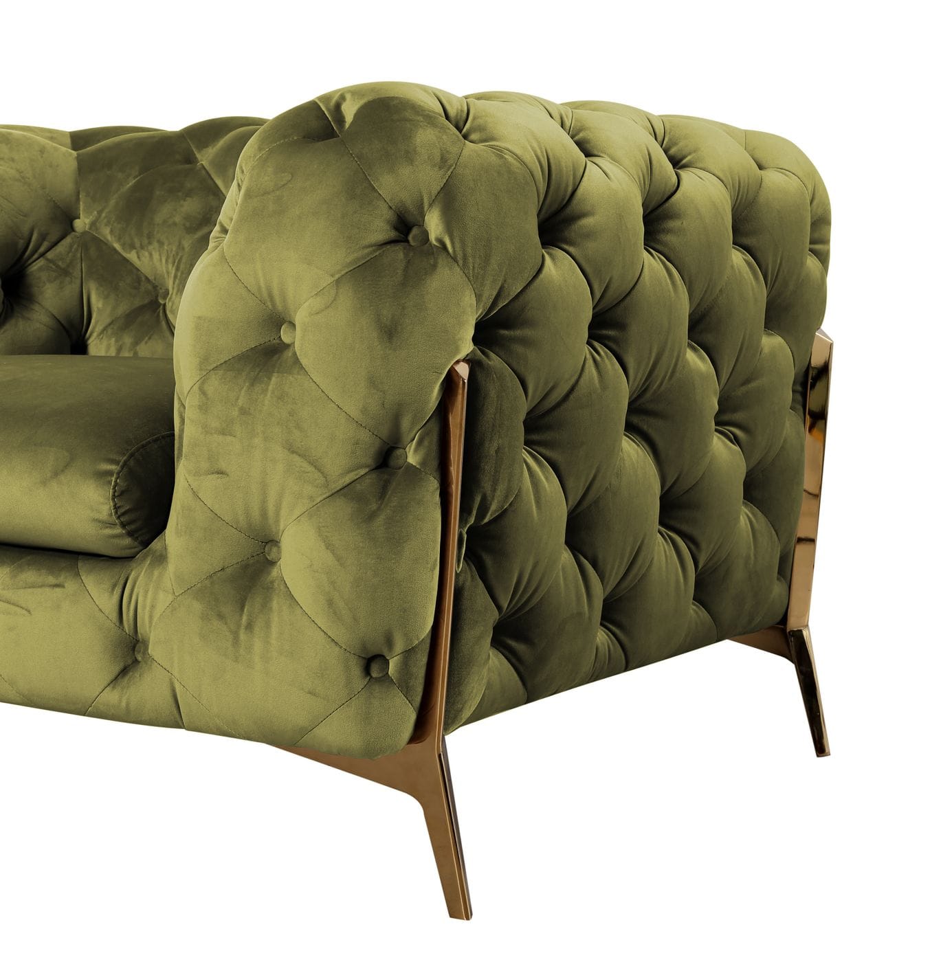 Divani Casa Sheila - Transitional Green Fabric Chair