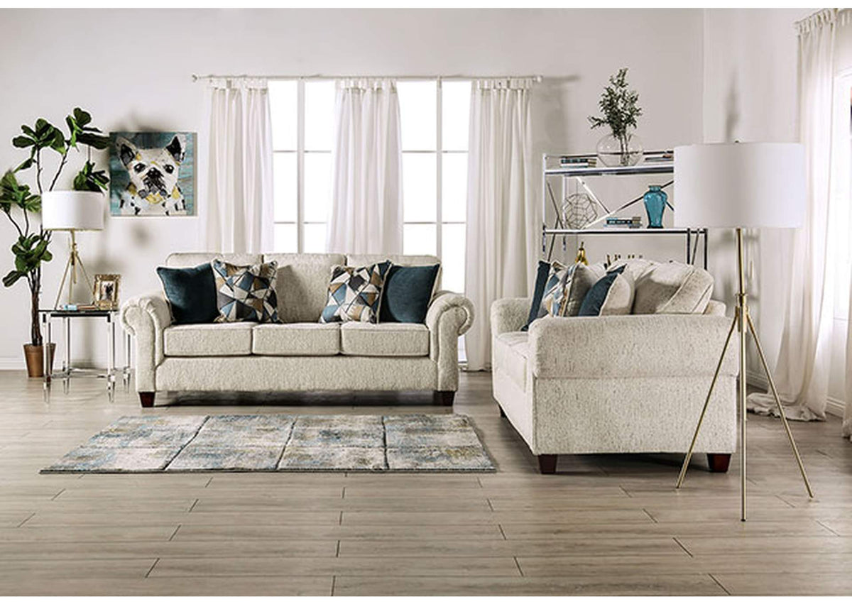 Delgada Beige Transitional Living Room Set