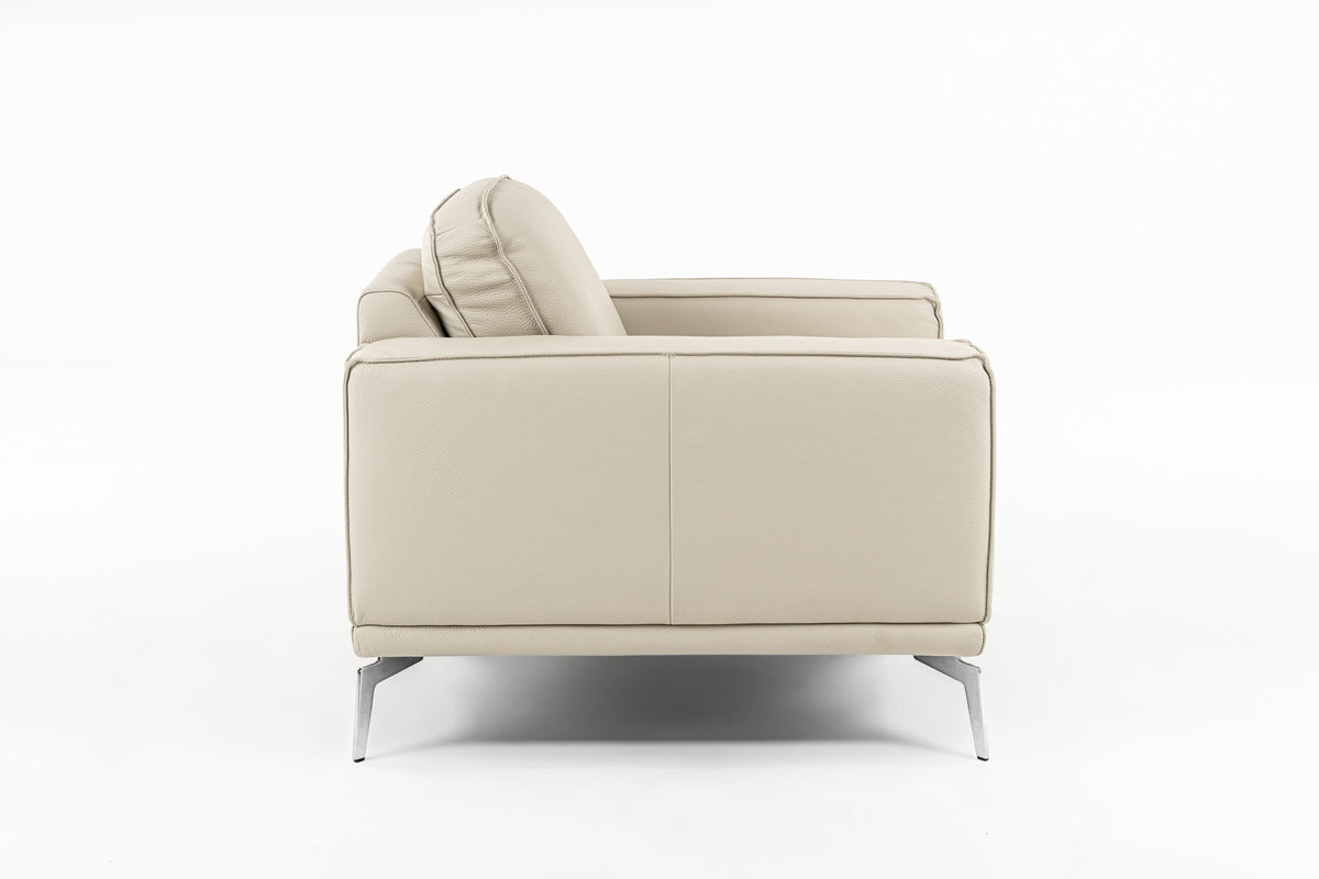 Soho - Italian Grey Oyster Leather Armchair