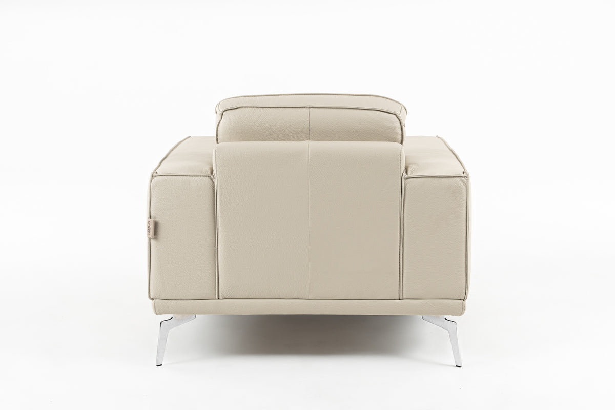 Soho - Italian Grey Oyster Leather Armchair