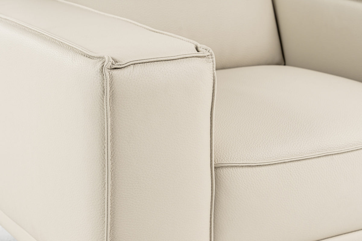 Soho - Italian Grey Oyster Leather Armchair