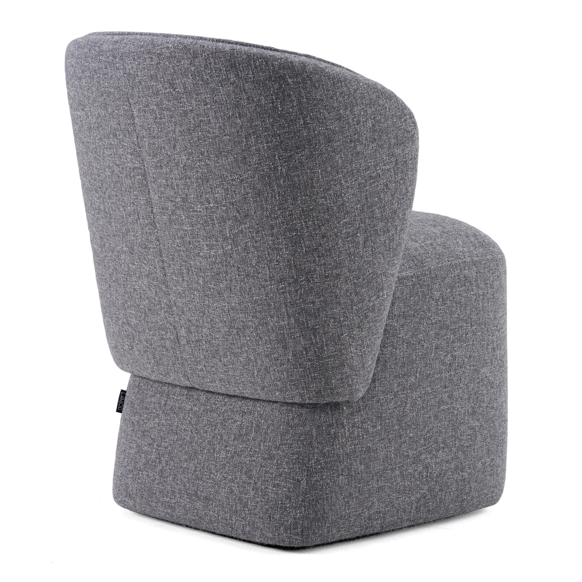 Souza - Modern Grey Fabric Swivel Dining Chair