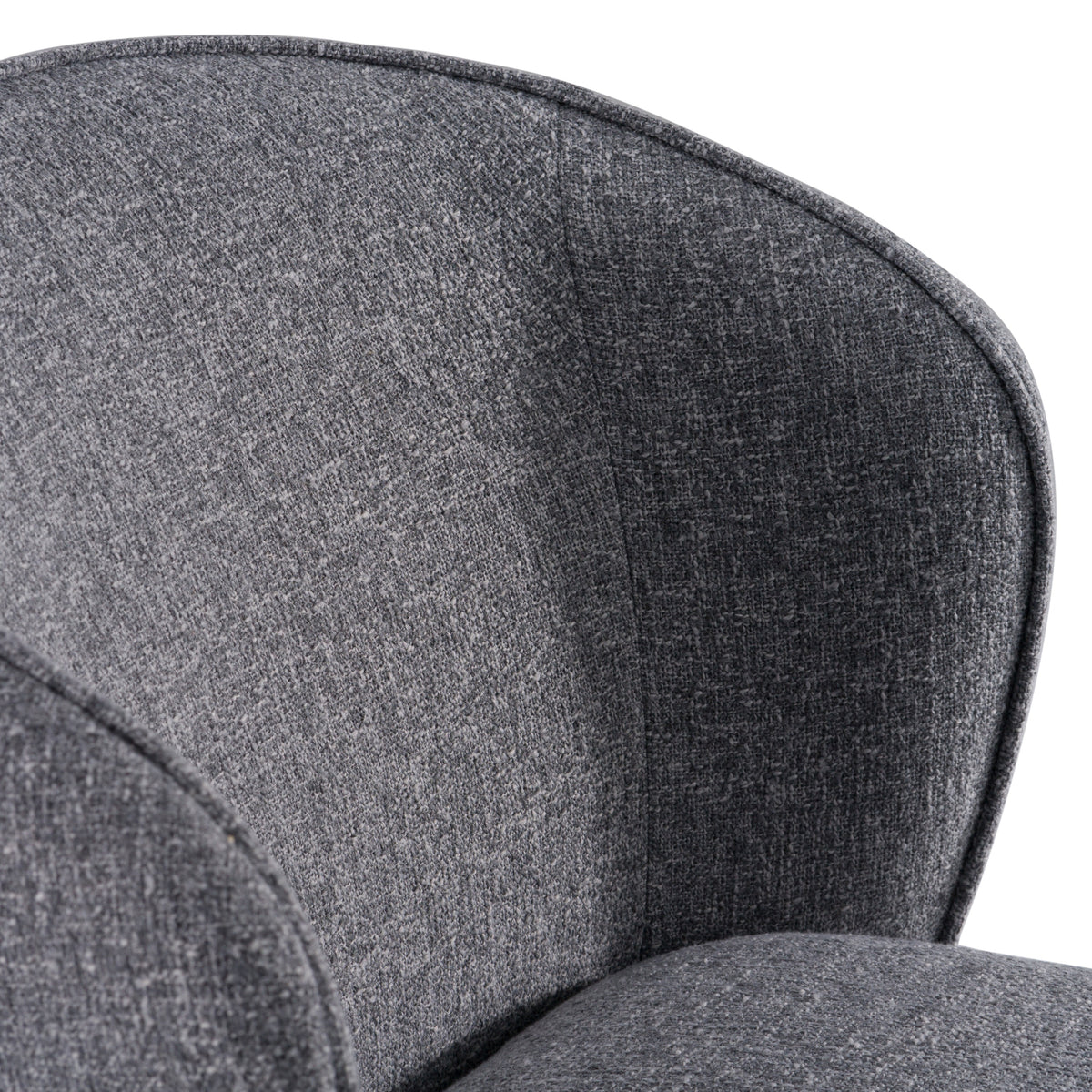 Souza - Modern Grey Fabric Swivel Dining Chair