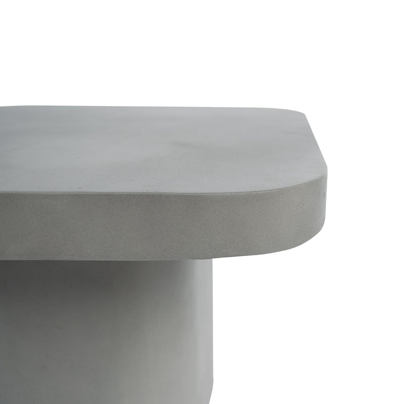 Flores Modern Grey Concrete End Table
