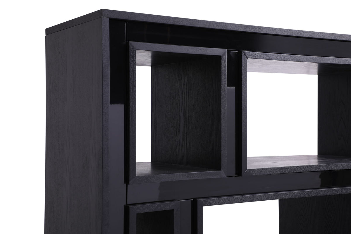 Suffolk - Contemporary Black Ash Bookcase