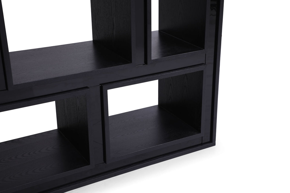 Suffolk - Contemporary Black Ash Bookcase