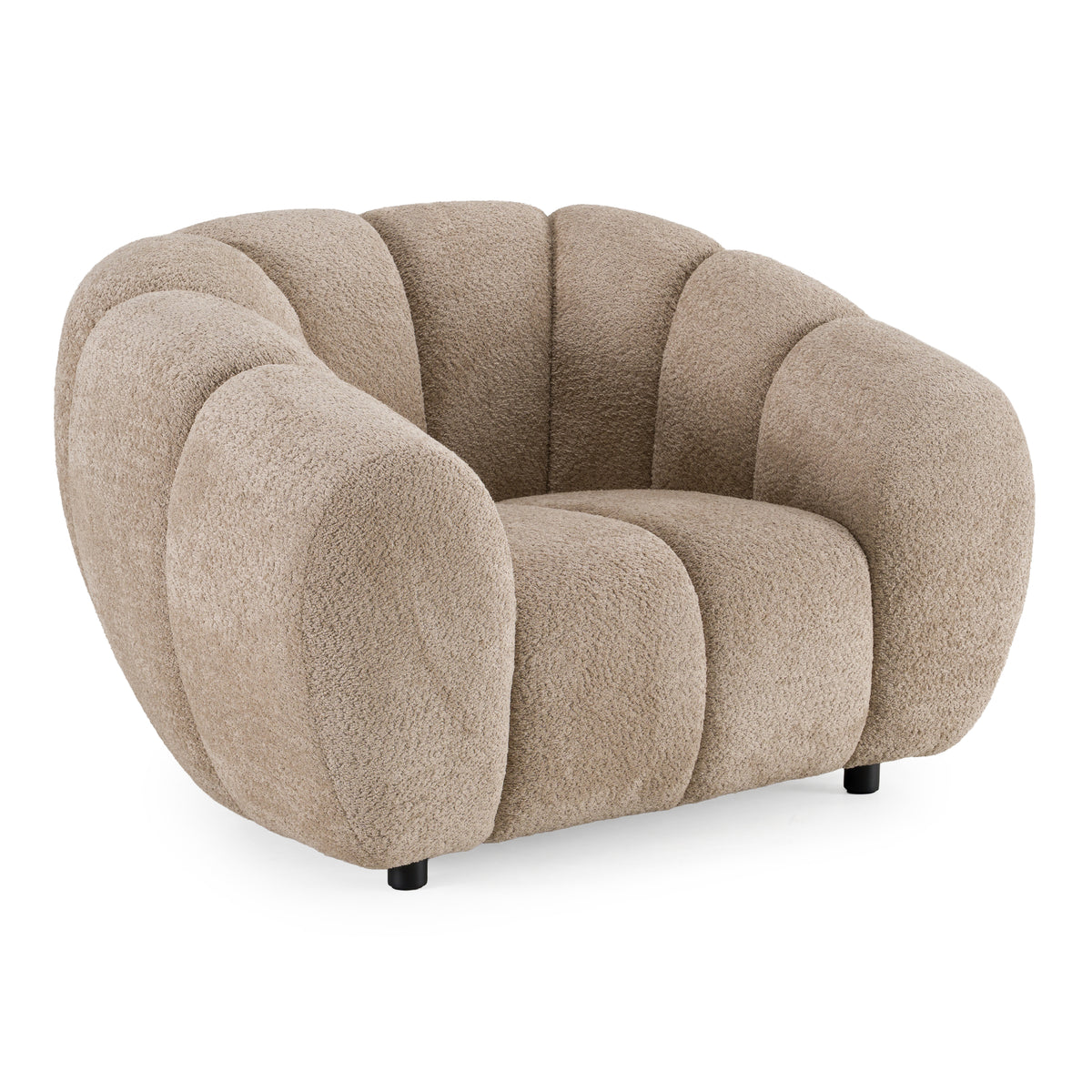 Suki - Modern Taupe Fabric Lounge Chair - original 2