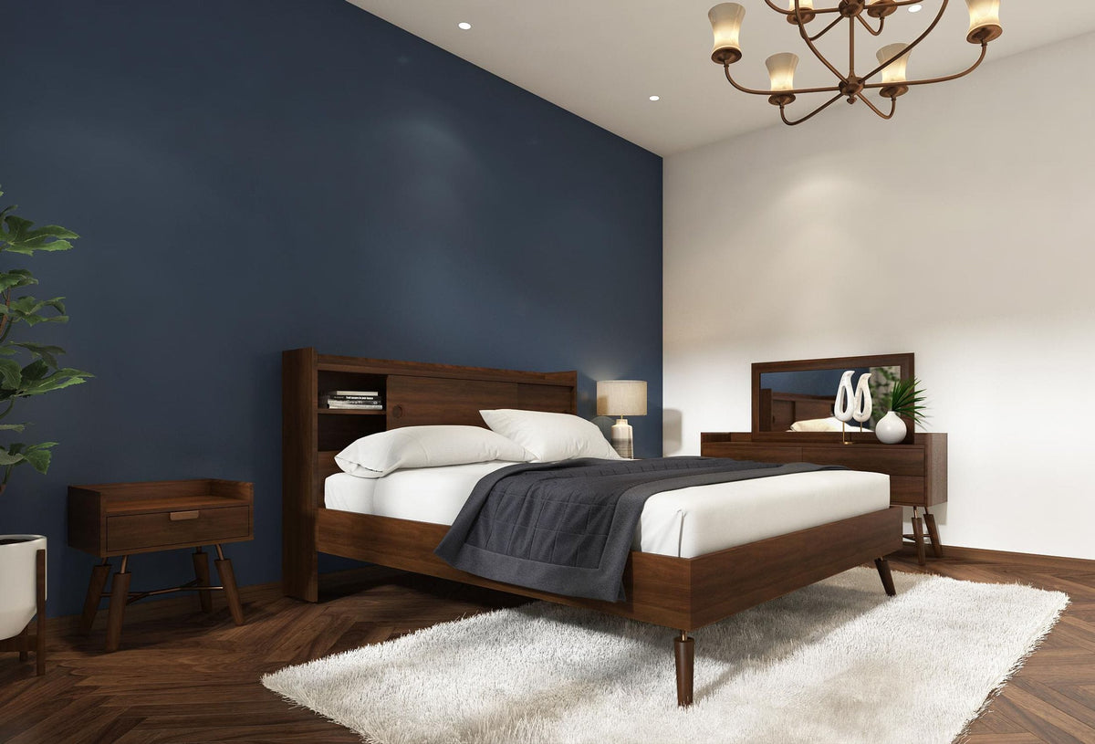 Sutton - Queen Mid-Century Elisa Acacia Wood Bed