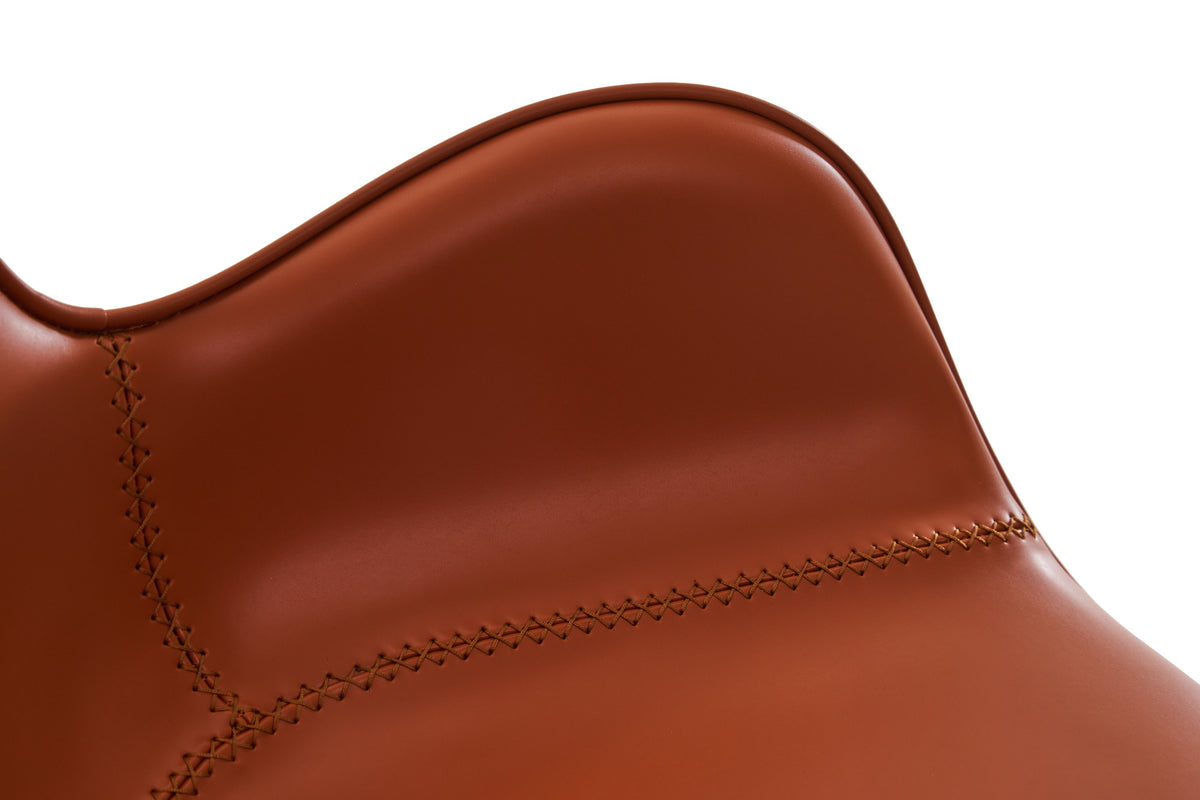 Tayla - Modern Cognac Eco-Leather Dining Chair