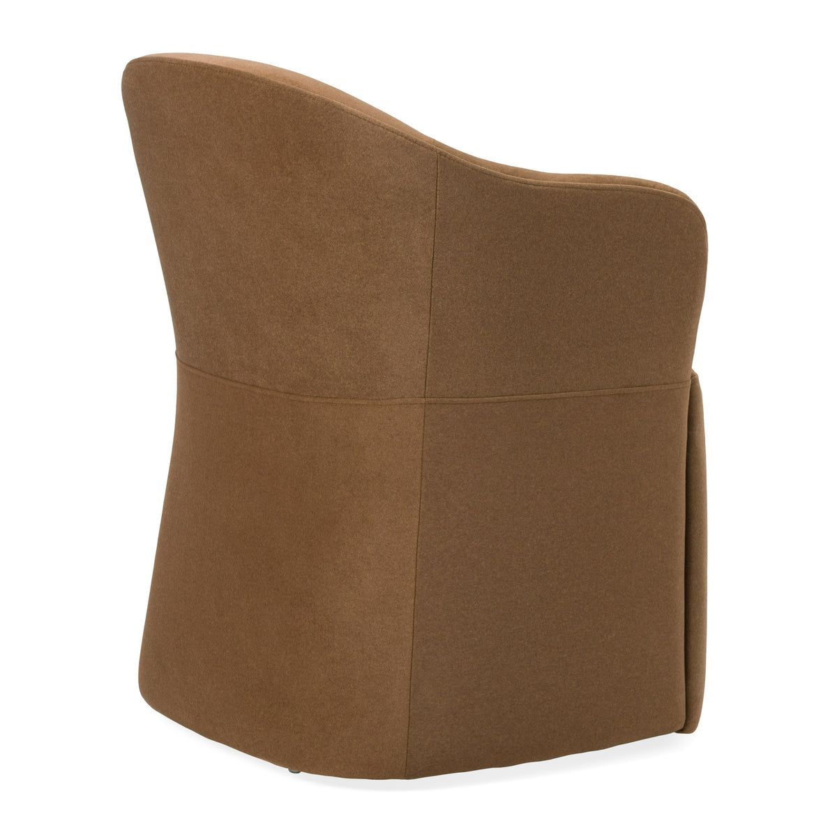 Timothy - Modern Brown Fabric Dining Chair w/ Castor Wheels