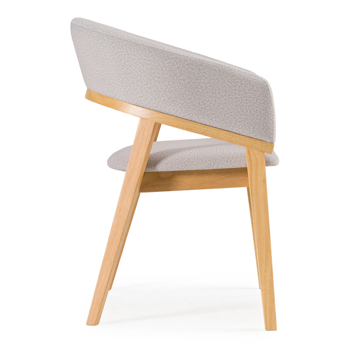 Truman - Mid-Century Modern Grey + Natural Oak Dining Chair - original 3