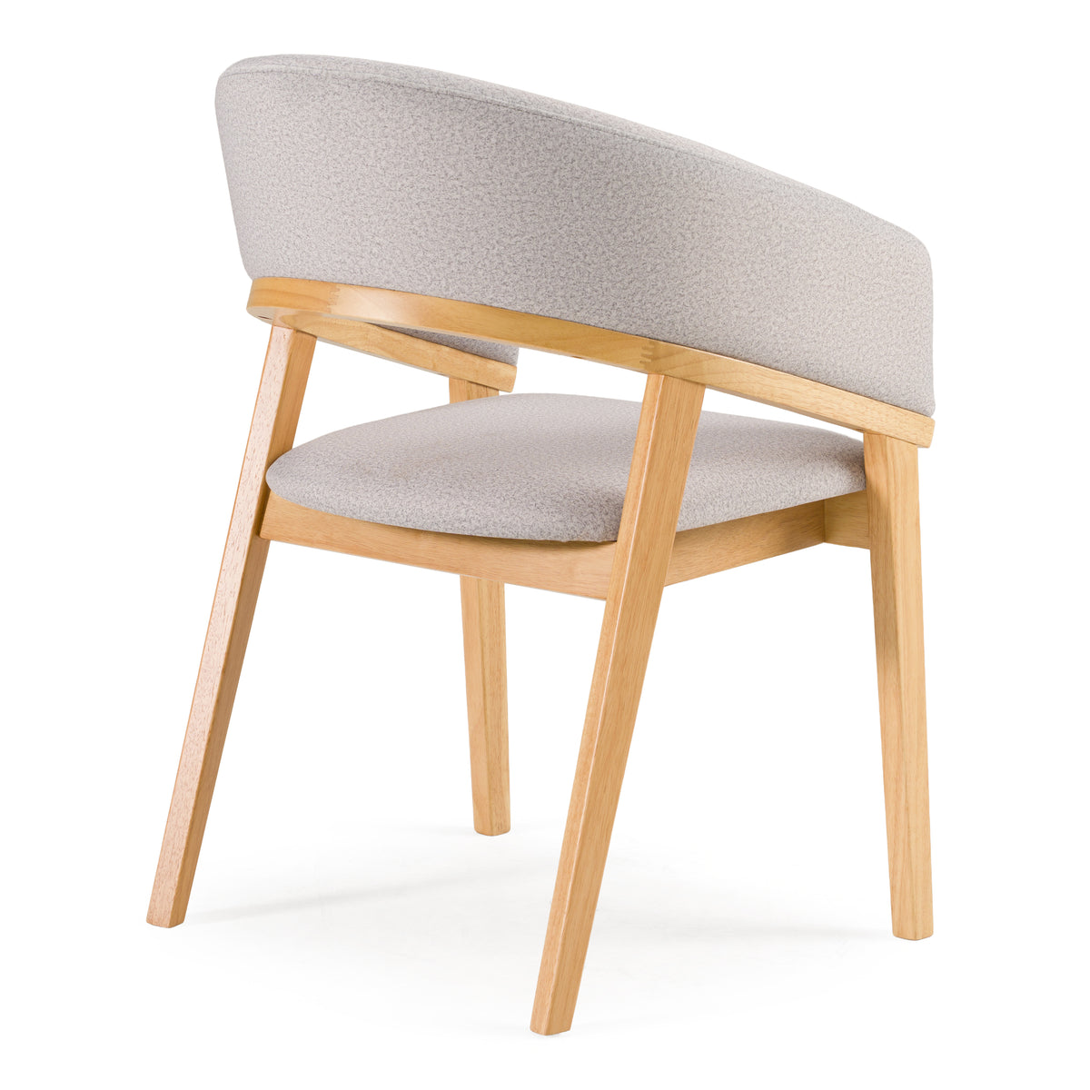 Truman - Mid-Century Modern Grey + Natural Oak Dining Chair - original 4