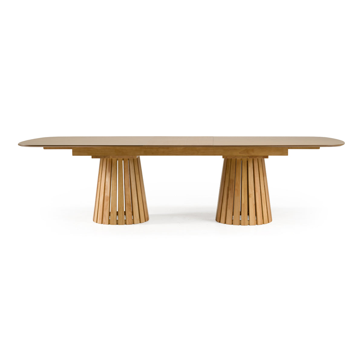 Truman - Mid-Century Modern Natural Oak Extendable Dining Table - original 4