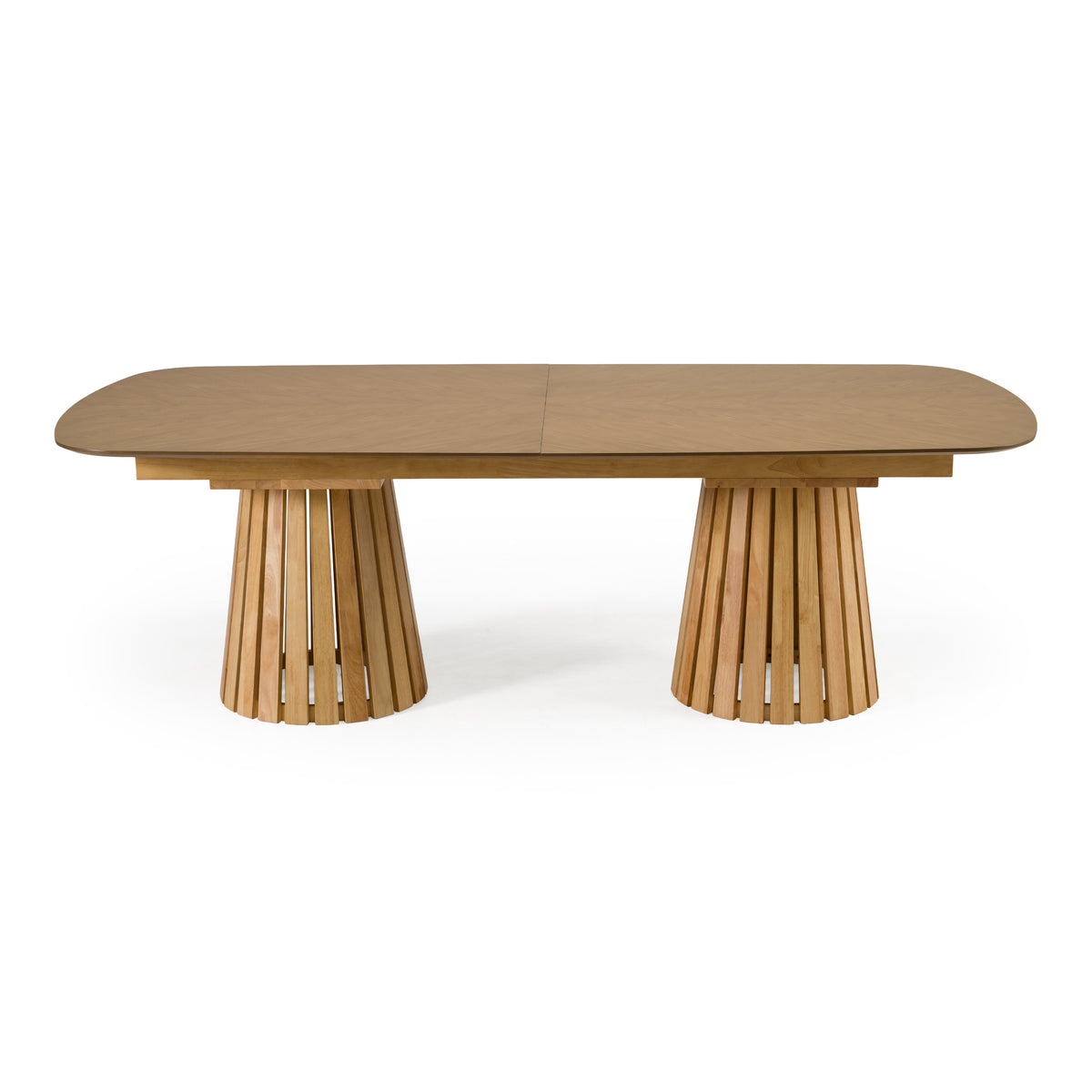 Truman - Mid-Century Modern Natural Oak Extendable Dining Table - original 5