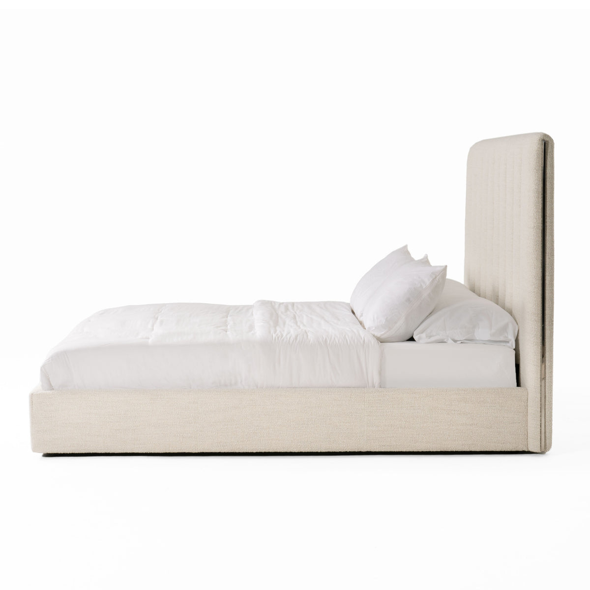 Valhalla - Contemporary White Fabric Bed