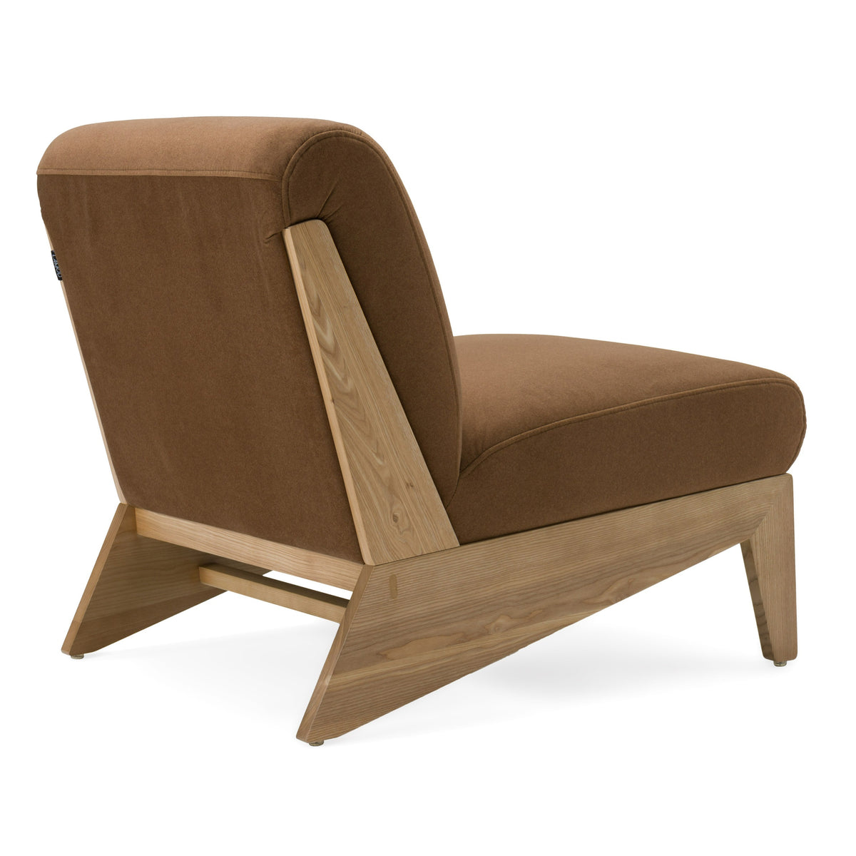 Vance - Modern Brown Fabric + Wood Accent Chair