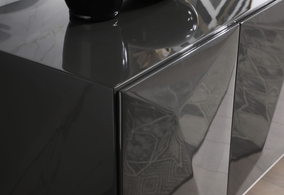 Vanguard - Modern Dark Grey High Gloss Buffet