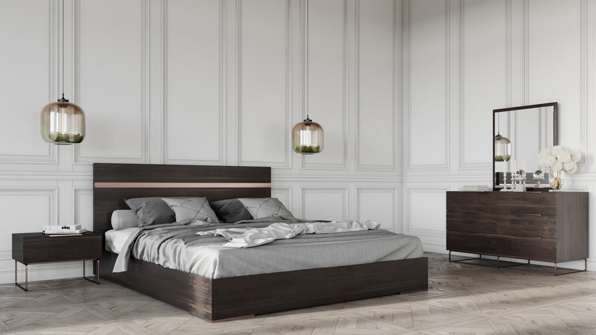 Benzon Italian Modern Dark Rovere Dresser