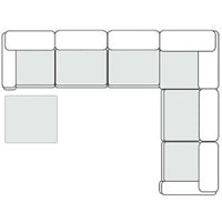 Vicki - Modern Grey Fabric Modular Sectional Sofa-7-Piece Sectional