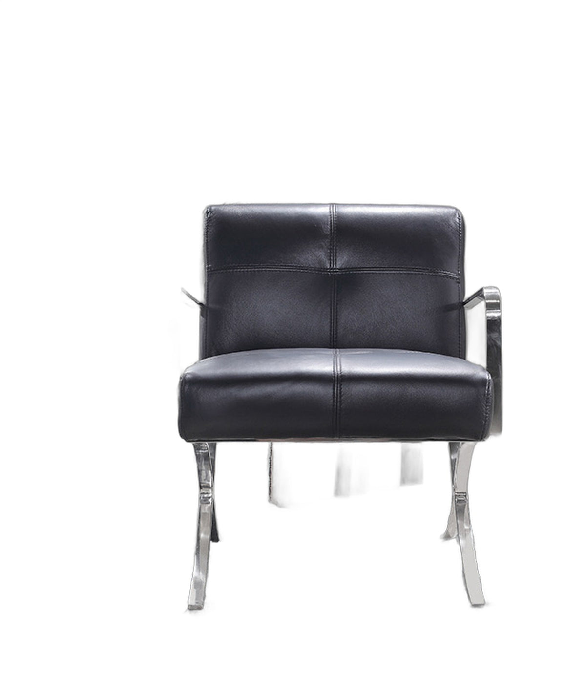 Delano Modern Black Leather Lounge Chair