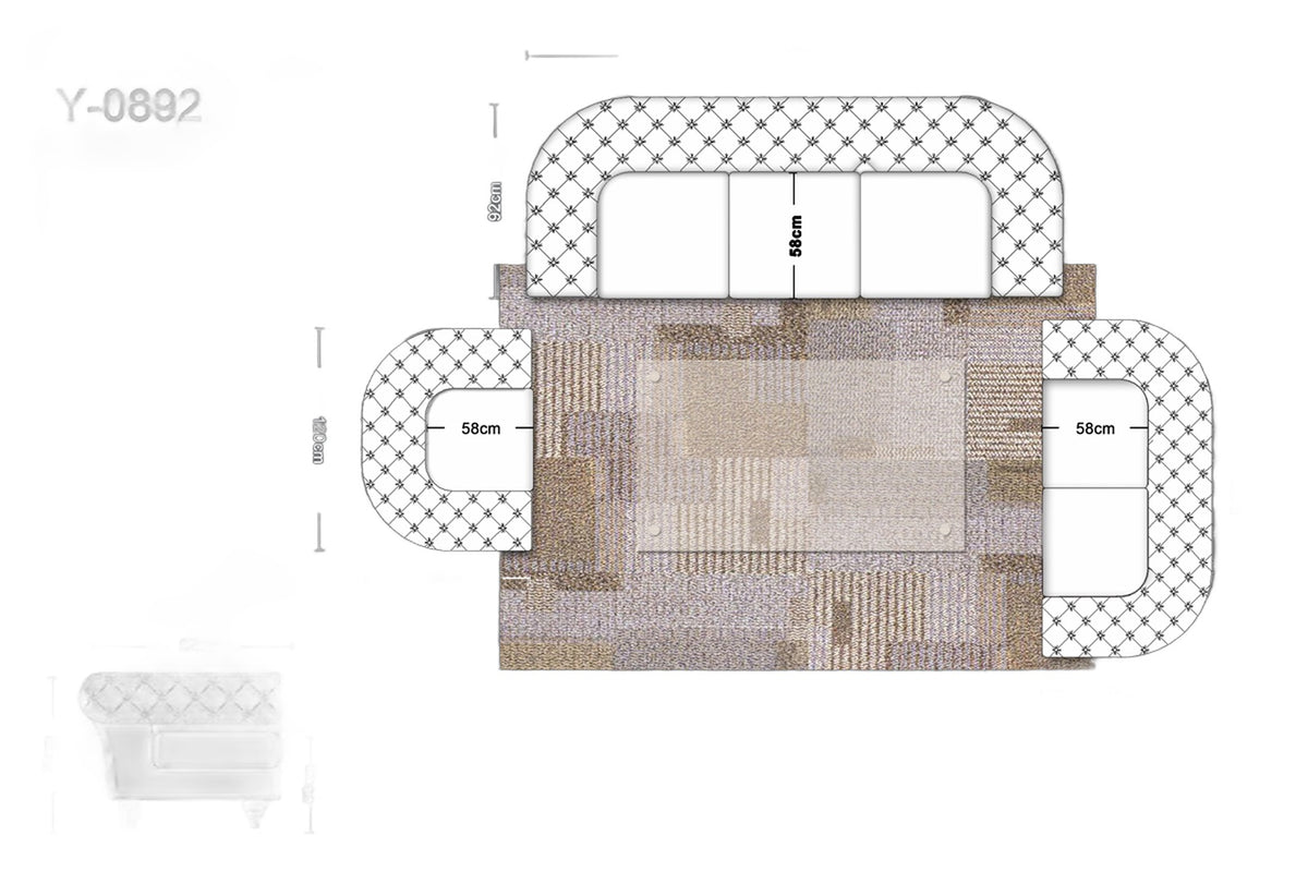 Alexandrina Grey Tufted Velvet Sofa