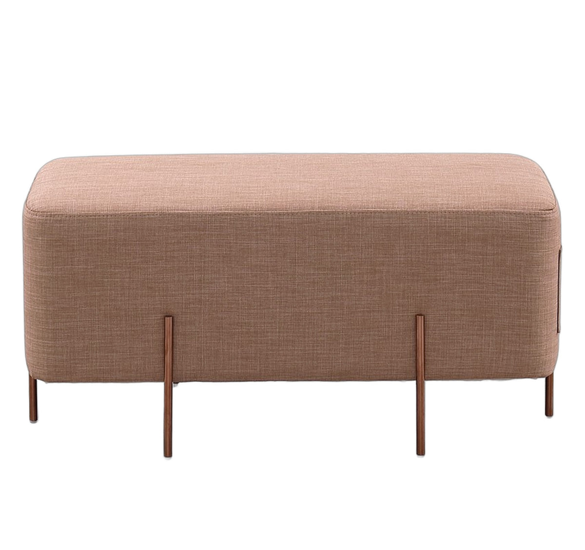 Adler Modern Brown Fabric Ottoman