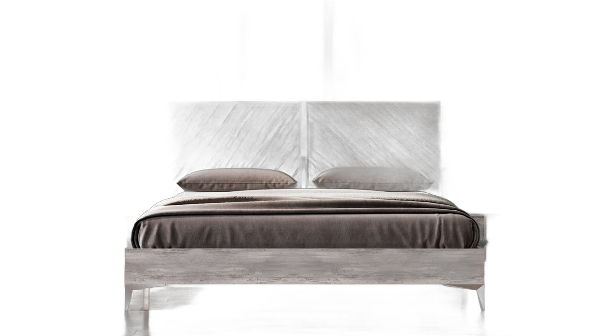Alexa Italian Modern Grey Bed