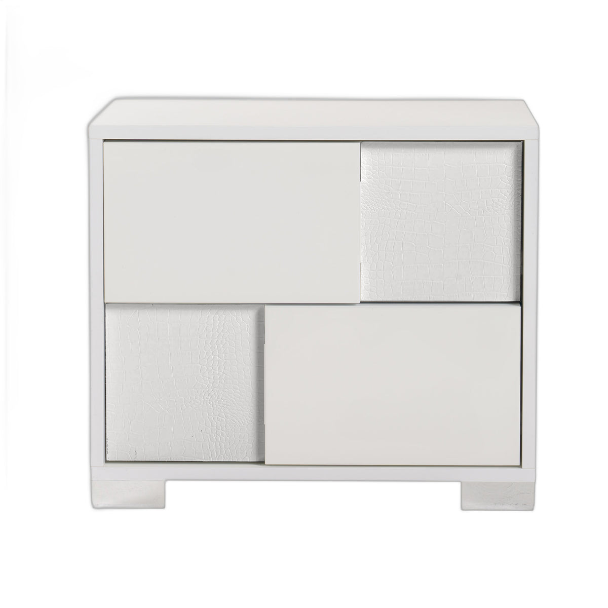 Monza Italian Modern White Nightstand